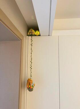 可爱爬藤小兔子挂件家居装饰品动物壁挂户外庭院阳台造景装饰盆挂