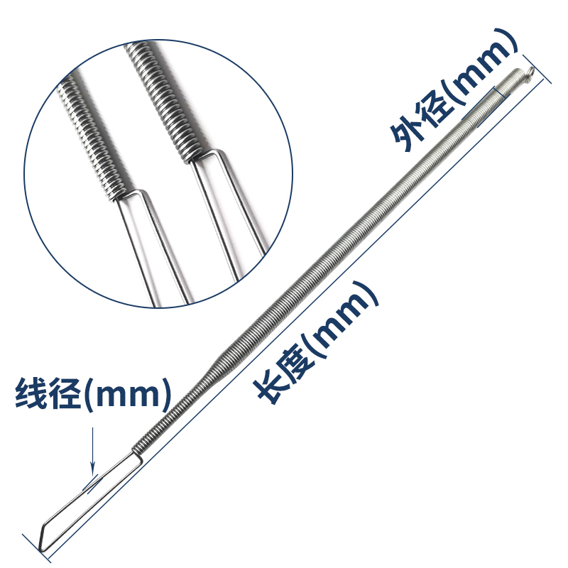 自动关门神器家用拉门拉簧弹簧门闭门器纱门弓子拉力回位弹簧带钩 - 图1