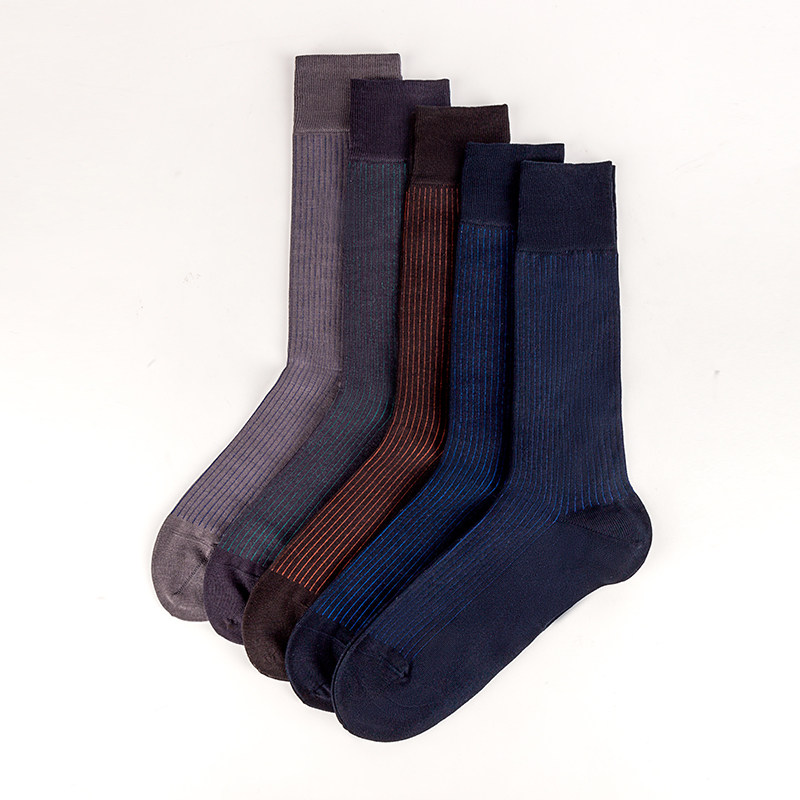 tabio男条纹商务休闲正装长筒袜 Tabio短袜/打底袜/丝袜/美腿袜