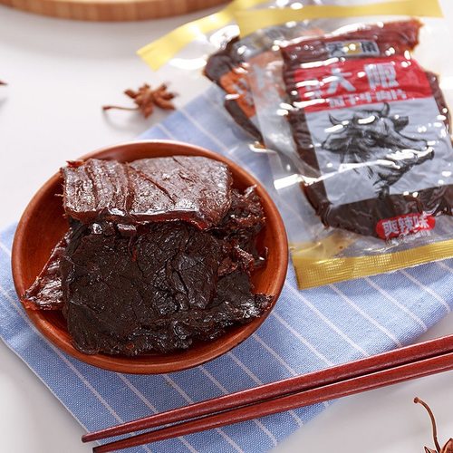 天一角牛肉干日式大阪大板刀风干牛肉片酱香味辣味天一角卤牛肉干 - 图0