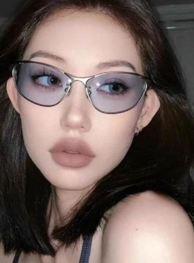 复古韩版透灰太阳眼镜女潮高级感