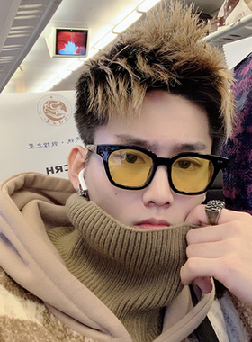 网红蹦迪嘻哈彩色小框方形太阳镜