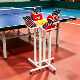 Wheeled multi-layer table tennis racket display storage rack