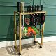 Large capacity pickleball racket display storage rack
