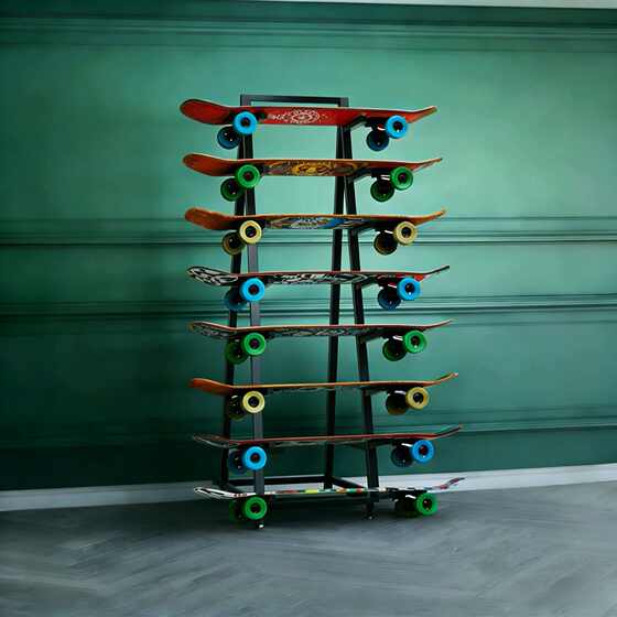 Skateboard vitality board display storage rack