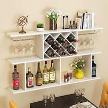 Wall-mounted Wine Cabinet Wine Rack Wall Shelf Minimalist Hanging Cabinet Rhomboid Wine Grid Dining Room Hanging Wall Storage Hanging Red Wine Shelf
