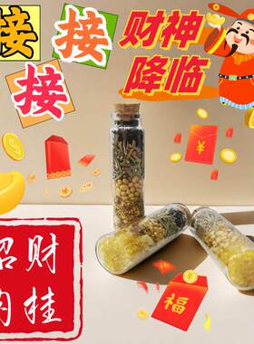 七粒米招财肉桂生财摆件随身携带聚米瓶办公室桌面客厅店铺装饰品