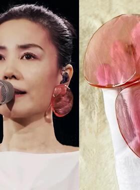 王菲春晚同款大虾片耳环女夸张复古个性耳钉2025蛇年春晚新潮耳饰