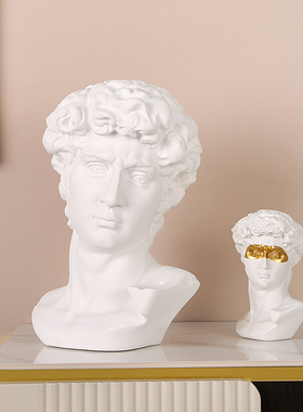 北欧人物大卫石膏像雕塑头像摆件