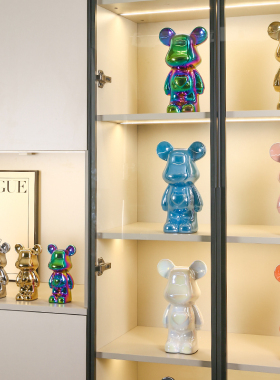 新款网红爱心暴力熊电视酒柜摆件