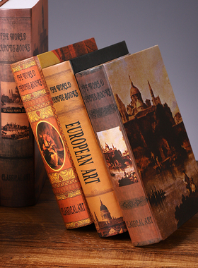 欧式仿真书摆件办公室装饰假书