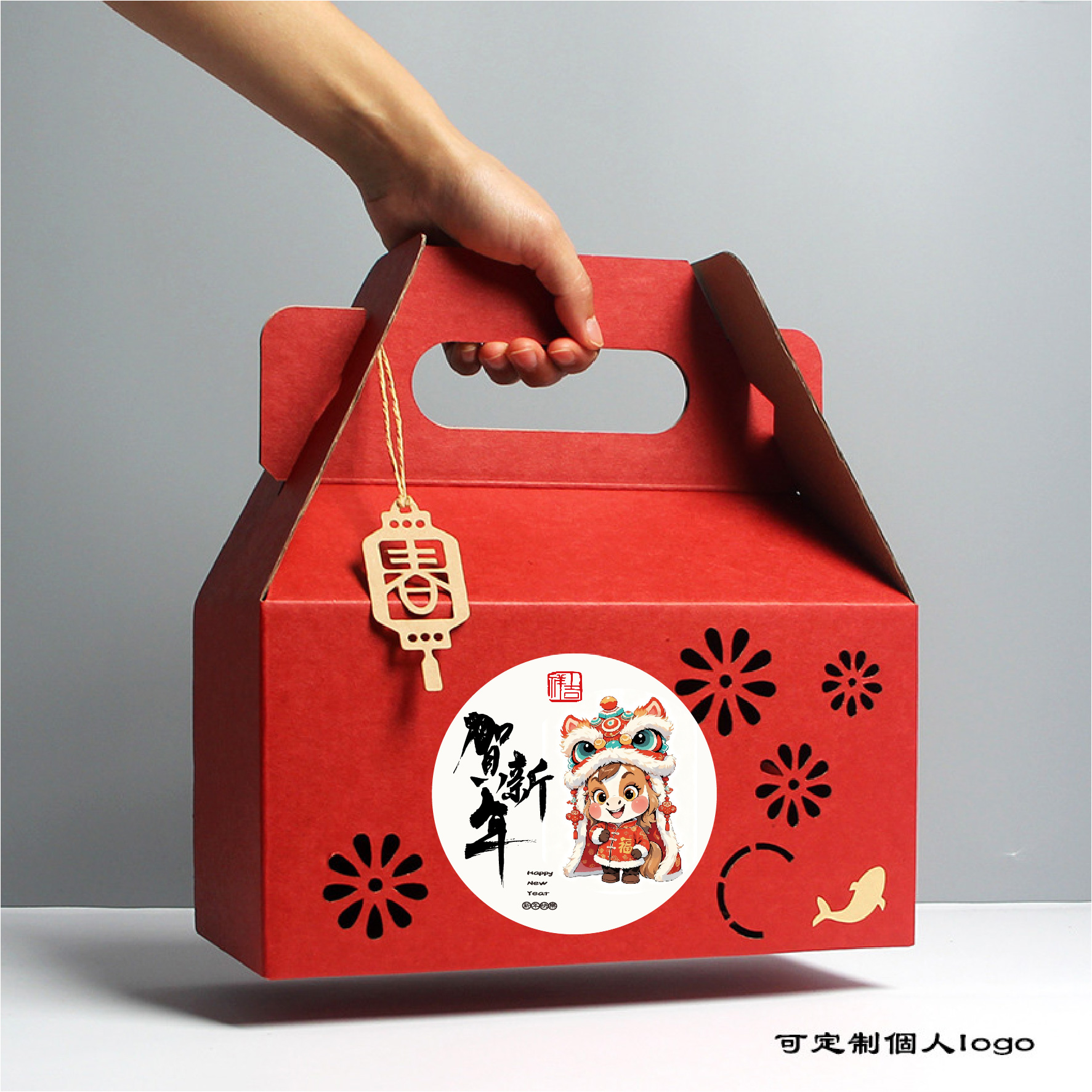 春节创意包装盒年货礼盒糕点熟食水果礼品盒特产坚果节日礼盒定制 - 图0