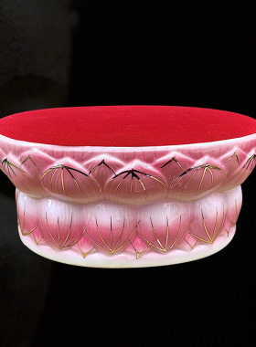 佛像底座观音菩萨陶瓷莲花座台供奉供佛圆形摆件垫高神像底座