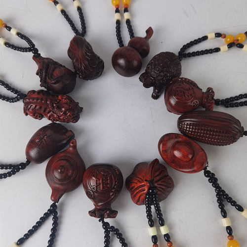 紫檀木雕刻手把件精工挂件创意木质文玩装饰品手工制作红木 - 图1