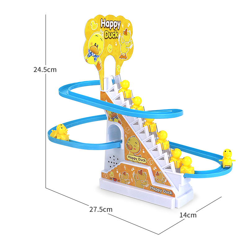 小猪爬楼梯小鸭子滑滑梯小松鼠上楼梯轨道玩具配件公仔大号和中号 - 图2
