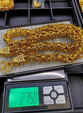 【正品】龙骨项链沙金双龙头工艺材质