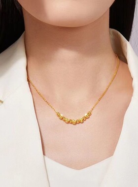 同款猫眼光珠项链经典百搭转运珠锁骨链送妈妈礼物