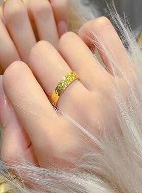 碎碎冰超闪满天星戒指女款2025款碎素圈戒指指环