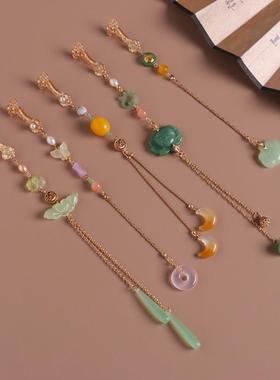 古风流苏挂坠旗袍压襟复古胸针挂件汉服茶服手工中式长吊坠配挂饰