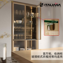 Cabinet I Italian cabinet Nail Wine Cabinet Hardware Tot Furniture Bookshelf Separator Wine Cabinet Load Bearing Glass Laminate Topwood F