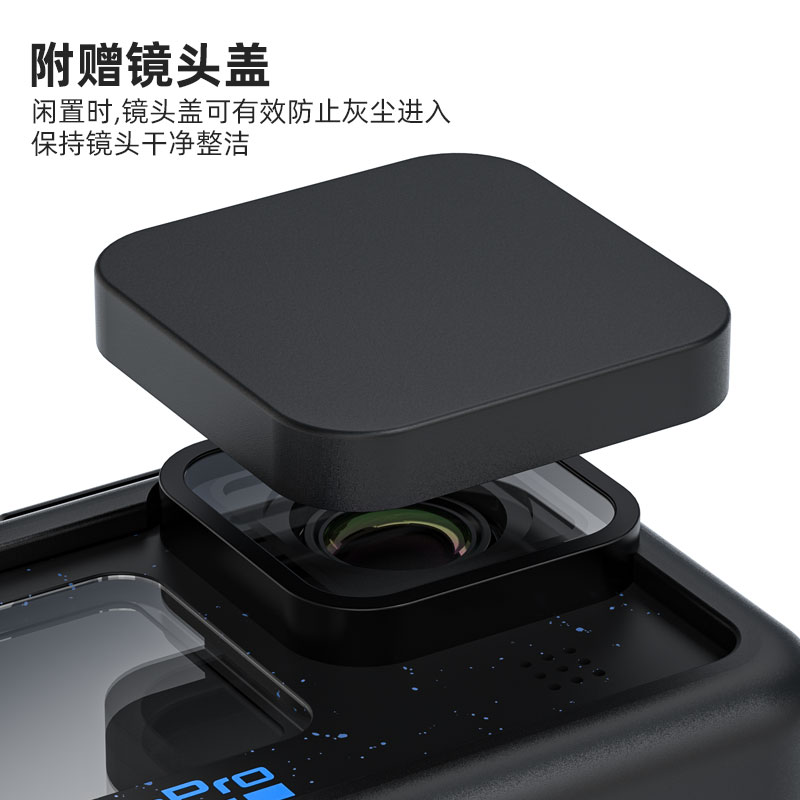 SUREWO 兔笼防摔边框适用gopro hero12/11/10/9运动相机散热外壳可侧开可充电冷靴狗笼配件固定保护壳 - 图3