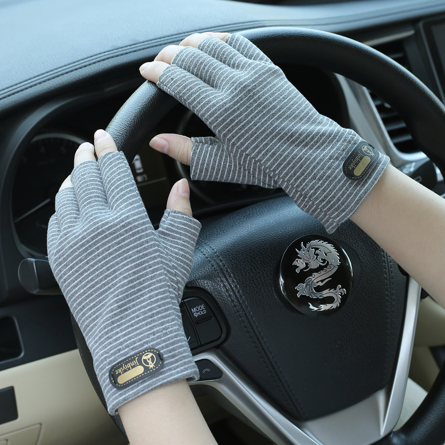 半指手套女冬季学生写字保暖德绒露指厚款开车工作干活打字漏五指,淘宝优惠券,粉丝福利购,淘宝优惠卷