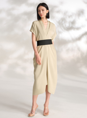 女士西班牙小羊皮宽腰带2022新品