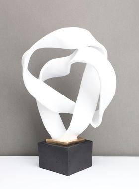 北欧树脂飘带样板房地标摆件工艺品售楼部卧室书房客厅餐厅装饰品