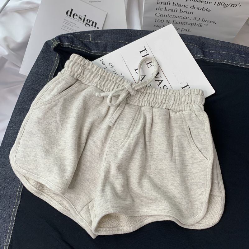 Summer Gray Shorts Women Fashion Ladies Elastic Waists Short - 图2