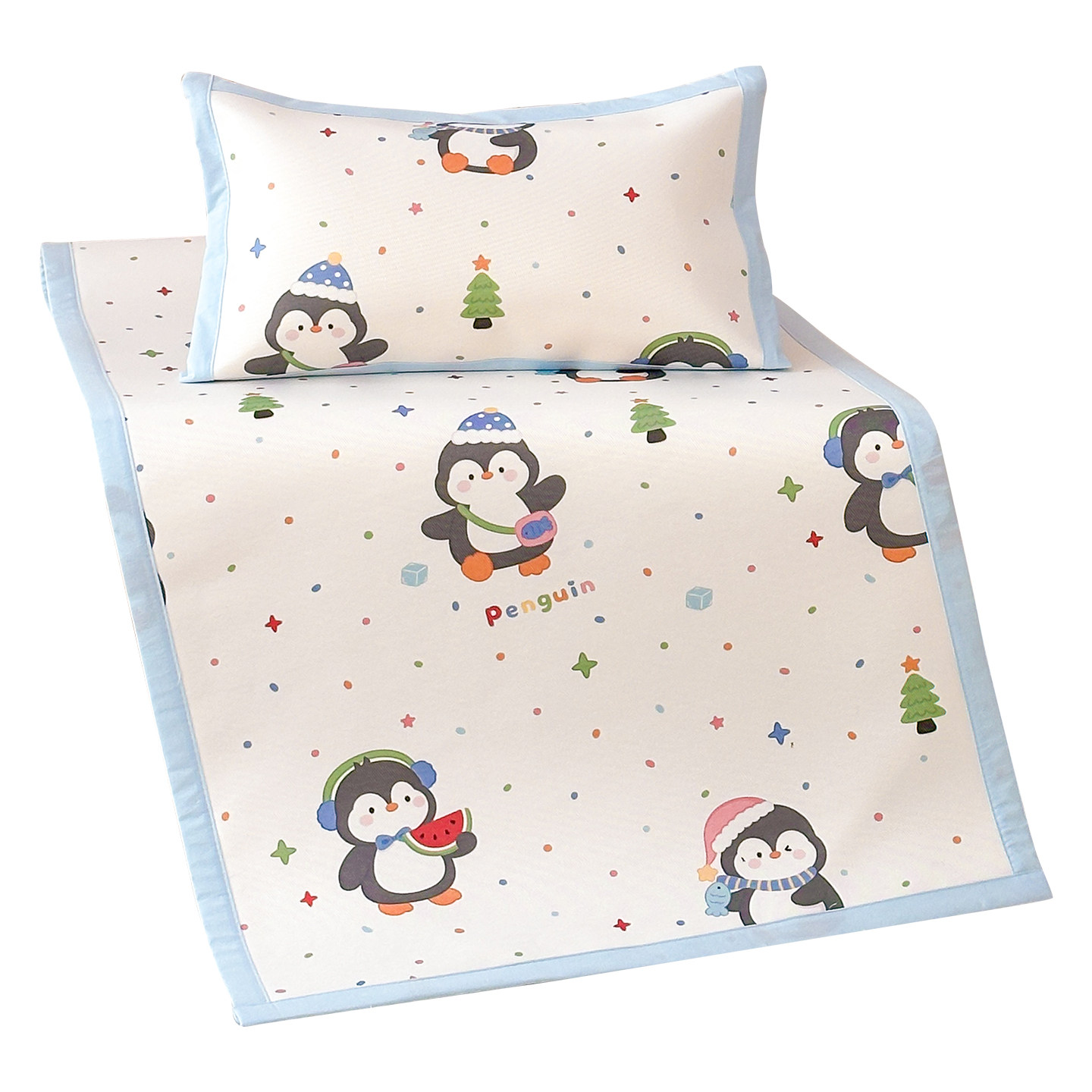 定制婴儿凉席a类宝宝幼儿园午睡冰丝藤席儿童学生拼接床垫席子夏