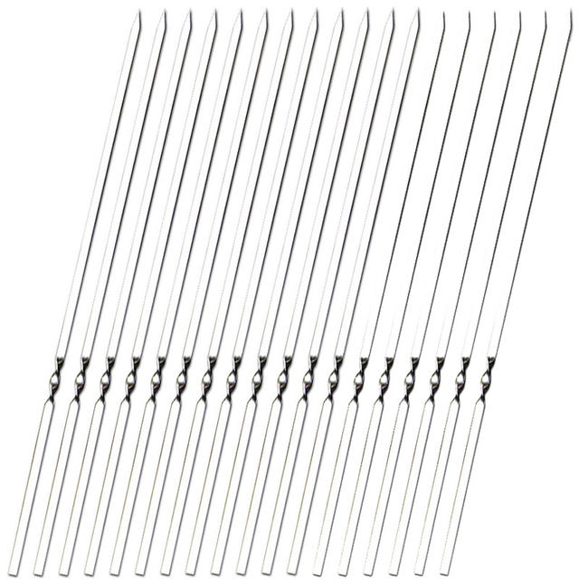 Stainless steel barbecue skewers flat skewers mutton skewers