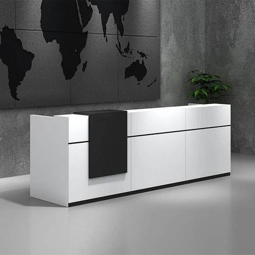 办公家具前台桌接待台 办公桌服装店收银吧台简约现代咨询台 包邮 - 图0