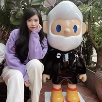 Farmer BOB cartoon boyfriend paparazzi boomer play big swing piece sculptors home online red door shop floor decoration