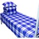 Student sheets blue and white grid single bed sheets and quilt cover