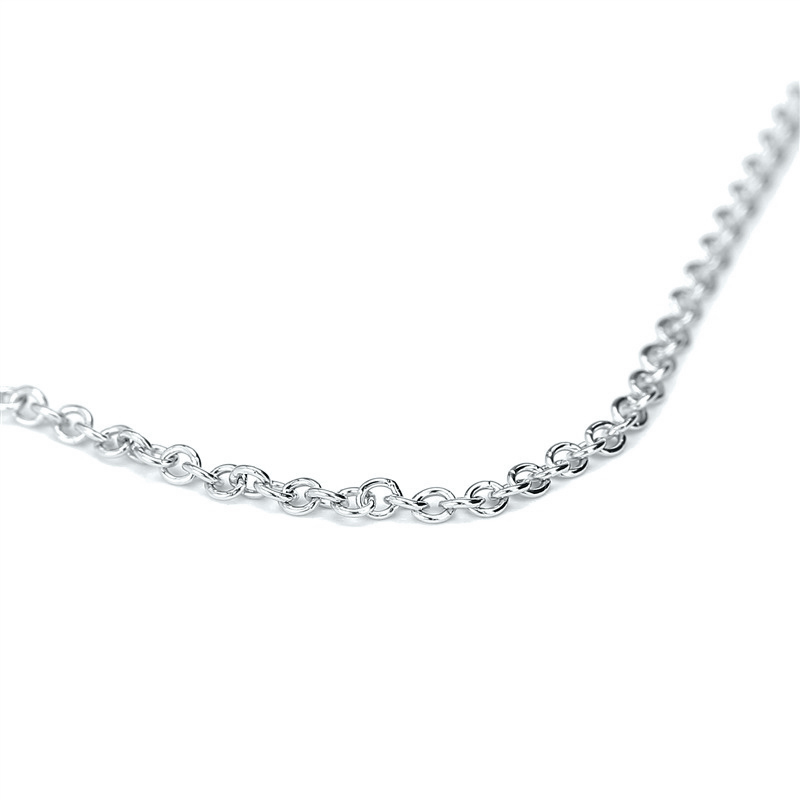 香港专柜Tiffany&Co.蒂芙尼RETURNTO系列925银经典双心形粉色项链 - 图1
