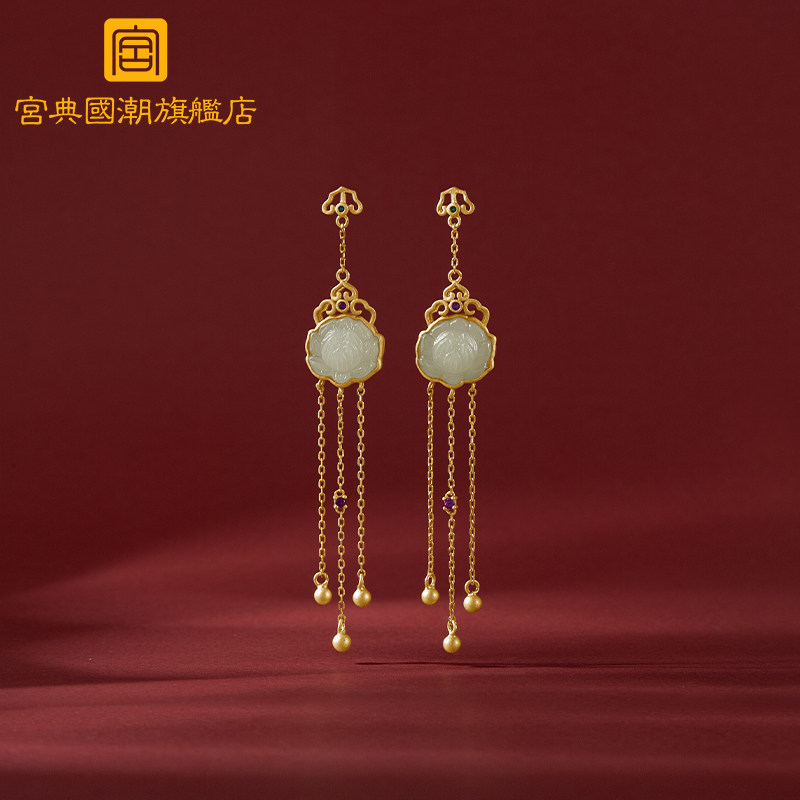 宫典国潮原创设计女小众轻奢耳环 宫典珠宝耳环