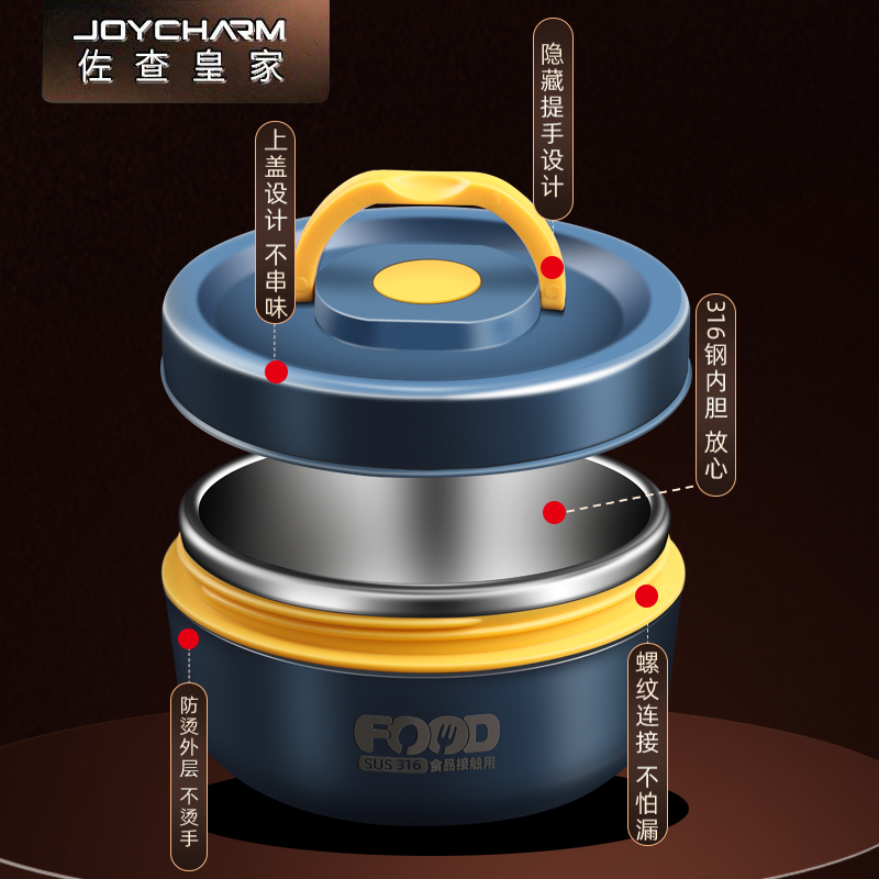 德国316不锈钢多层保温饭盒可微波炉加热便携上班族带饭便当餐盒 - 图3
