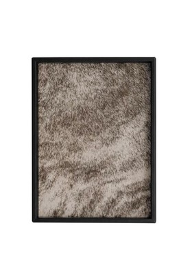 虎纹马毛真皮托盘香薰盘