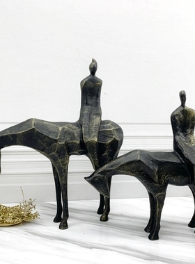 牧羊人现代样板间抽象北欧摆件