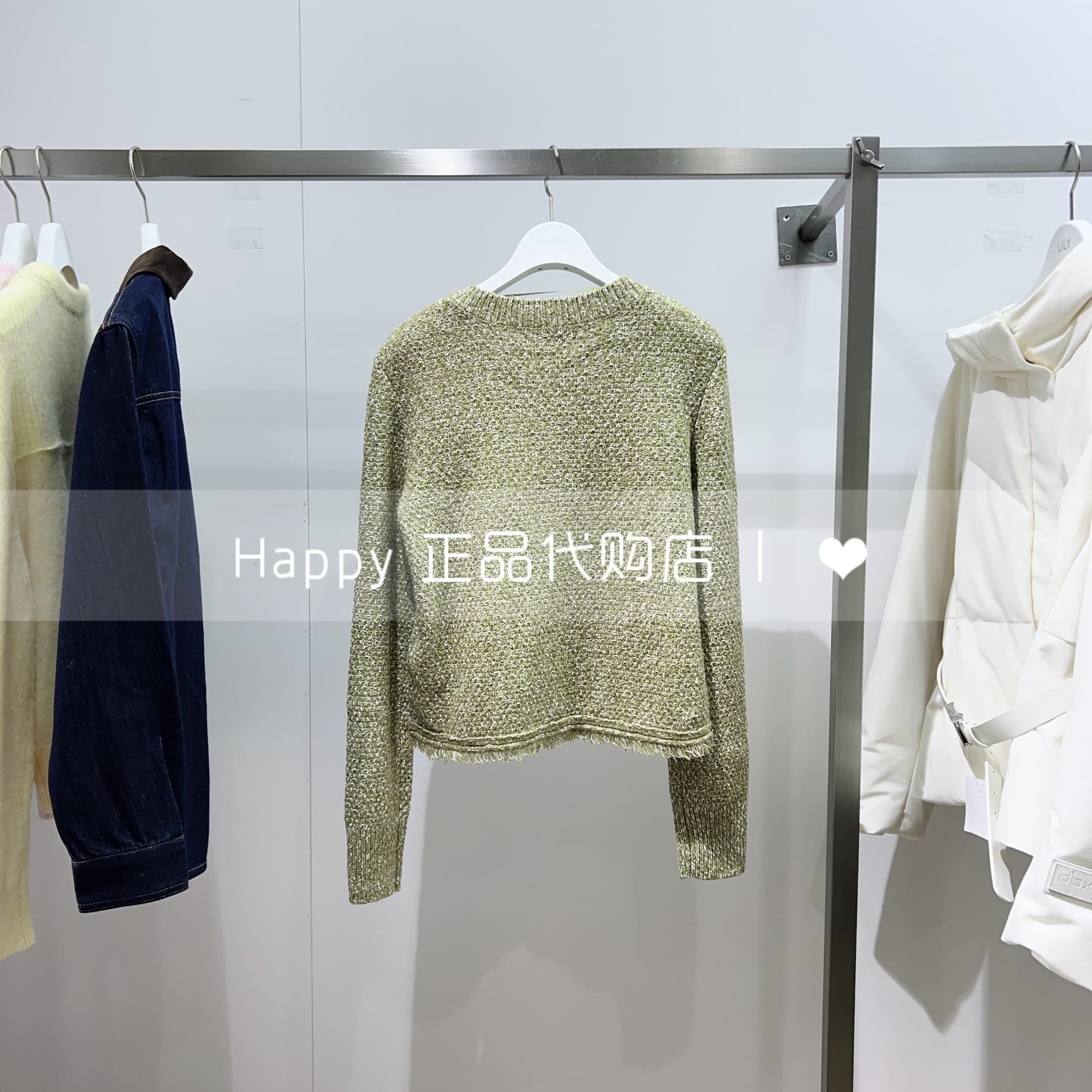 25年冬新款LILY丽丽国内代购125430TC338粗呢花圆领针织开衫毛衣 - 图0