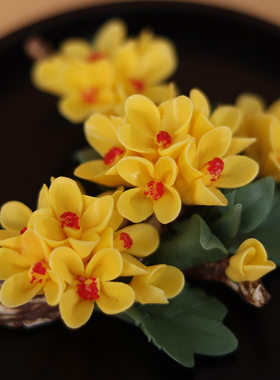 颢言陶瓷手捏花熏香摆件