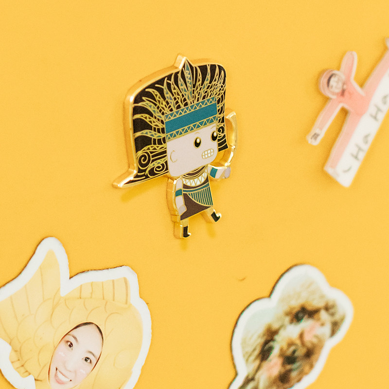 良渚博物院冰箱贴文创可爱金属磁贴中国风纪念品卡通儿童开学礼物