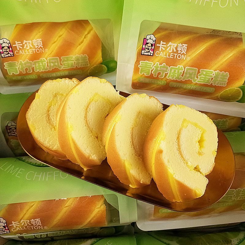 卡尔顿青柠戚风蛋糕沙拉酱代餐夹心瑞士面包早餐下午茶解馋甜点心,淘宝优惠券,粉丝福利购,淘宝优惠卷