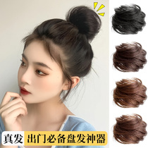 Real Hair Circles Balls of hair Hair Accessories Wig Womens Disc Hair Wig Ring Grip Clip Goody Wind Wigs Bag Sloth Pines Fluffy