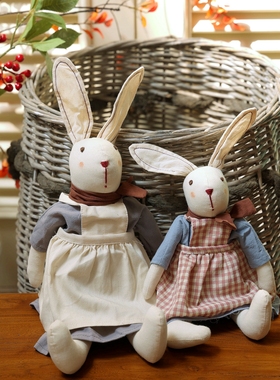 精致丹麦风格小兔子公仔布艺娃娃