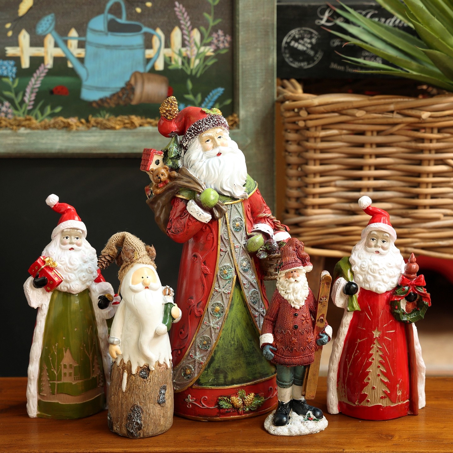 圣诞老人桌面摆件圣诞节氛围礼物树脂节日礼物工艺品家居装饰品,淘宝优惠券,粉丝福利购,淘宝优惠卷