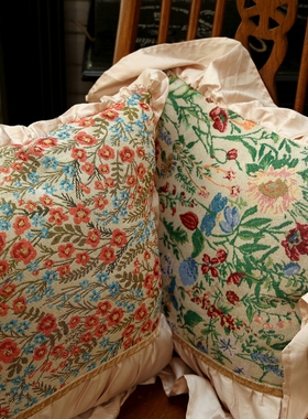 法式沙发靠垫田园清新绿色抱枕