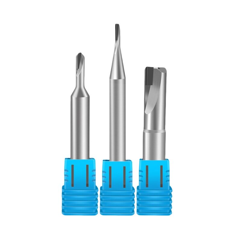 PCD金刚石铣刀单刃双刃陶瓷铜铝石墨碳钎维亚克力加工球头平底刀 - 图3