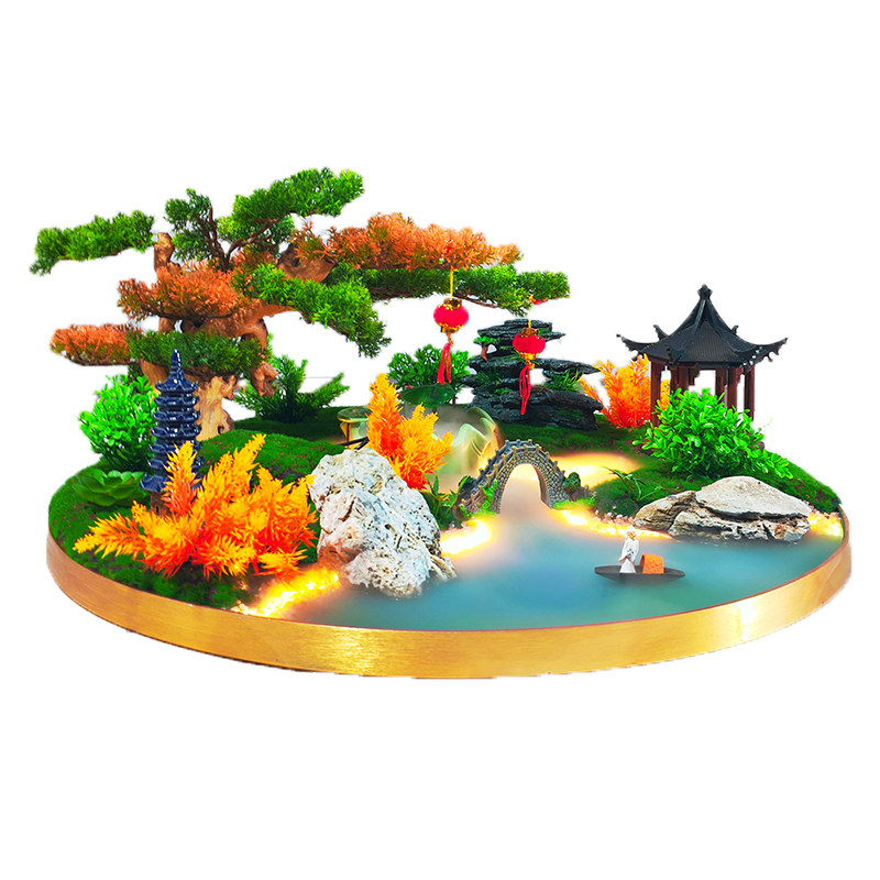 酒店餐桌中间摆花喷雾化流水灯光遥控桌摆转盘花摆圆桌芯装饰摆件,淘宝优惠券,粉丝福利购,淘宝优惠卷