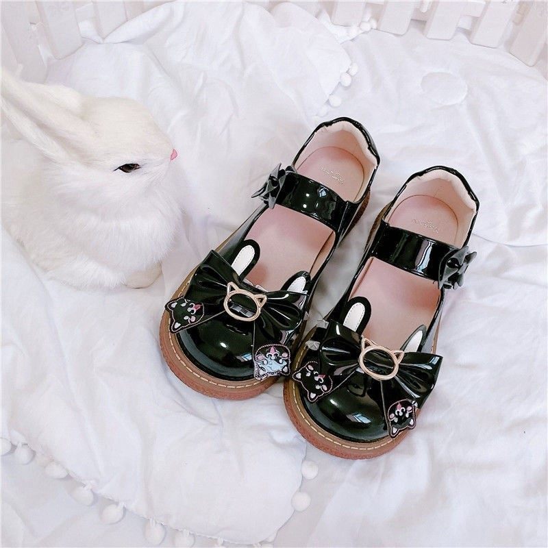 软妹lo鞋优雅平价双子喵原创软底lolita鞋大头百搭圆头jk小皮鞋女